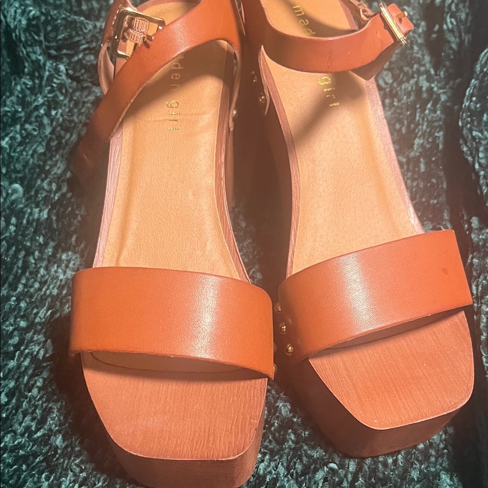 Madden Girl Tan Platform Sandals